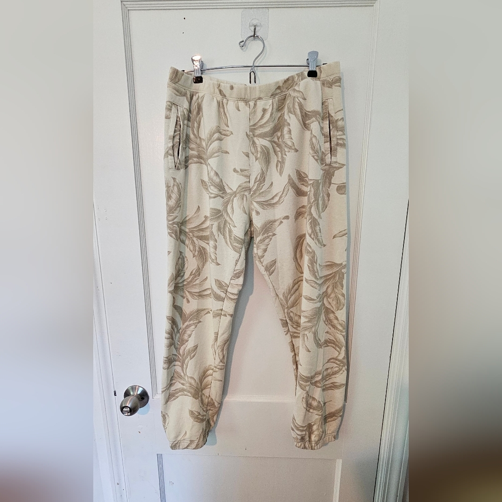 Z Supply Terry Joggers with Leaf Print